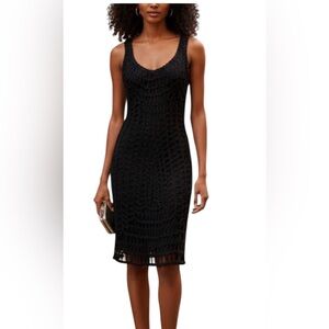 Basic ll .Elegant Black Crochet Dress